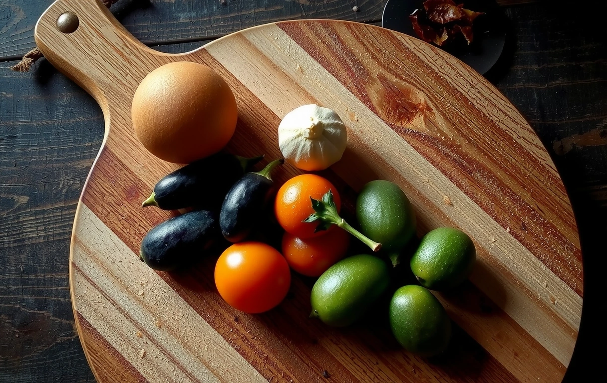 Frische Zutaten auf Schiefer