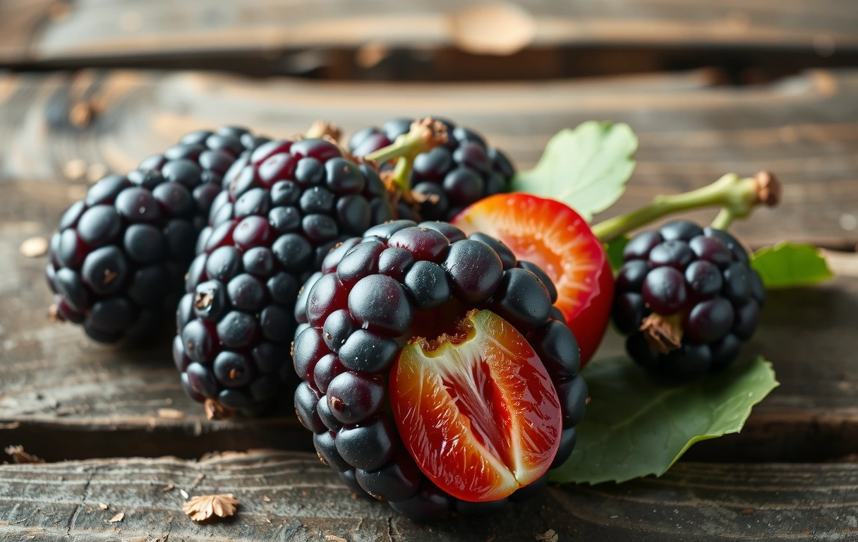 Nahaufnahme von nährstoffreichen Heidelbeeren